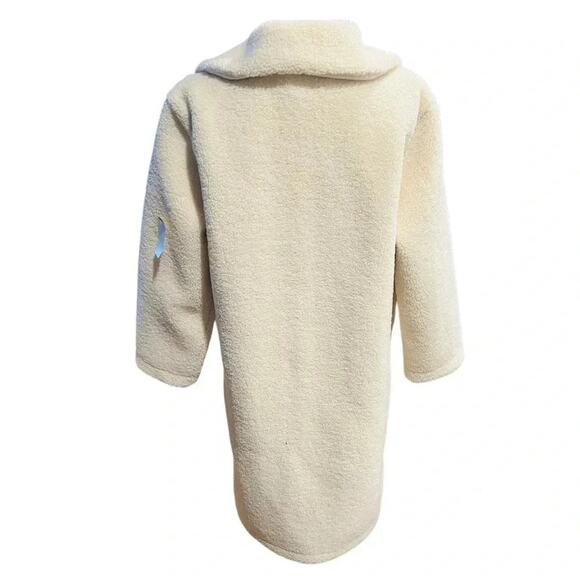 Marigold Shadows Faux Sherpa Teddy Coat Ivory/Off white Size Medium NWT - Picture 5 of 7
